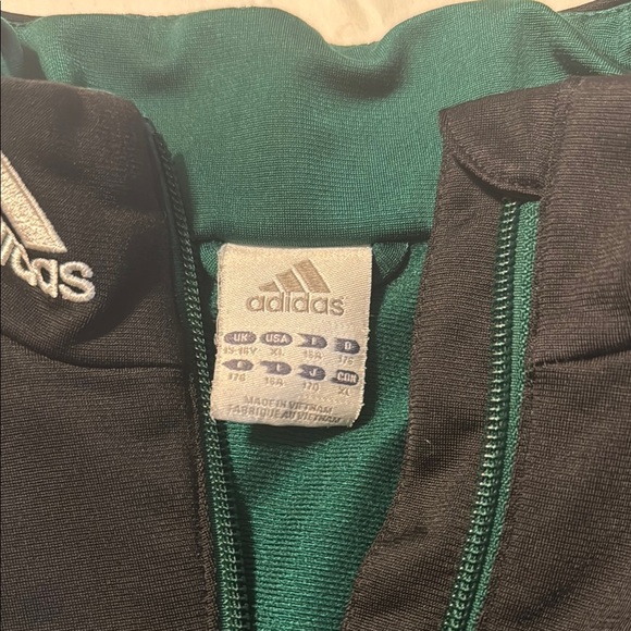 Adidas Teal and Black Zip-Up Jacket - Picture 2 of 3